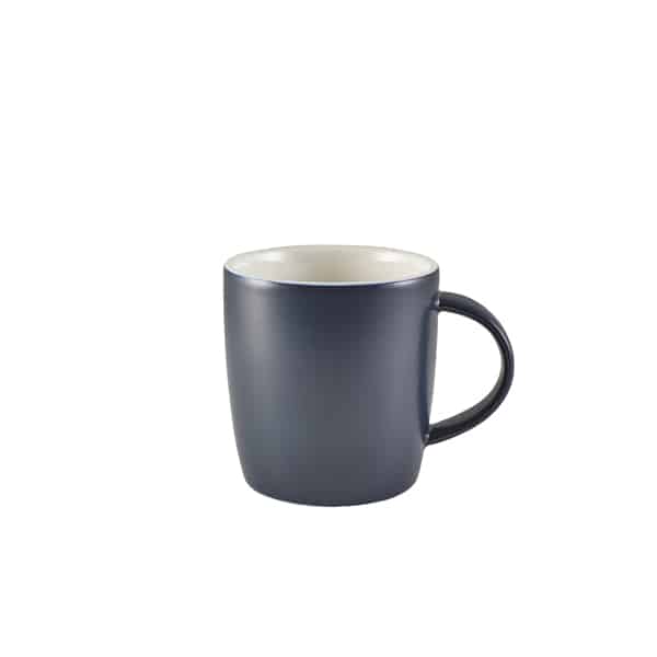 GenWare Porcelain Matt Blue Cosy Mug 35cl/ 12.3oz - Pack of 6