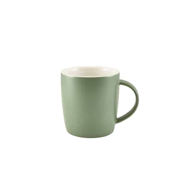 GenWare Porcelain Matt Sage Cosy Mug 35cl/ 12.3oz - Pack of 6