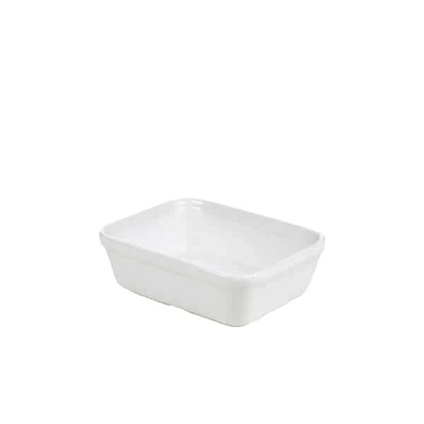 Genware Porcelain Rectangular Pie Dish 15.5x11.5cm/ 6 x 4.5" - Pack of 12 1 Genware Porcelain Rectangular Pie Dish 15.5x11.5cm/ 6 x 4.5" - Pack of 12