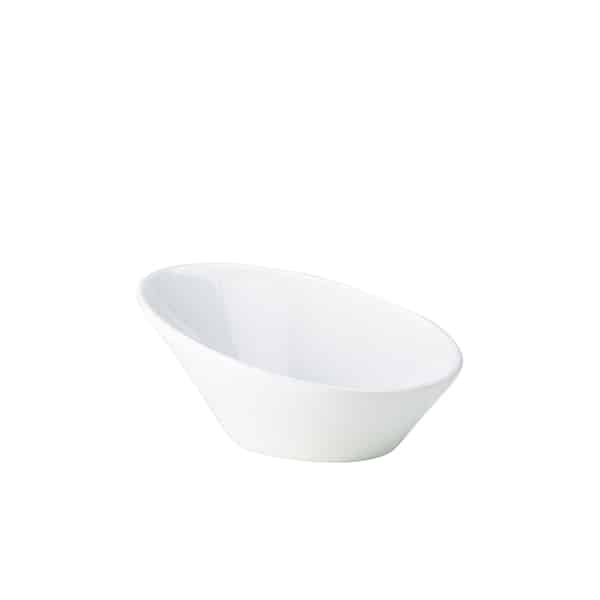 Genware Porcelain Oval Sloping Bowl 16cm/ 6.25" - Pack of 6 1 Genware Porcelain Oval Sloping Bowl 16cm/ 6.25" - Pack of 6