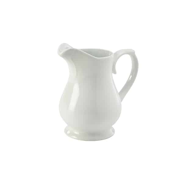 Genware Porcelain Traditional Serving Jug 14cl/ 5oz - Pack of 6 1 Genware Porcelain Traditional Serving Jug 14cl/ 5oz - Pack of 6