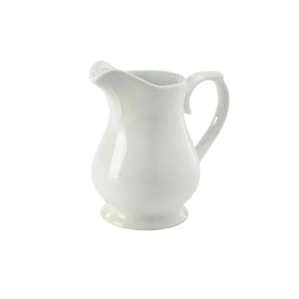 Genware Porcelain Traditional Serving Jug 28cl/ 10oz - Pack of 6 1 Genware Porcelain Traditional Serving Jug 28cl/ 10oz - Pack of 6