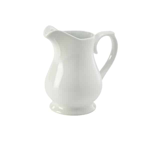 Genware Porcelain Traditional Serving Jug 56cl/ 20oz - Pack of 6 1 Genware Porcelain Traditional Serving Jug 56cl/ 20oz - Pack of 6