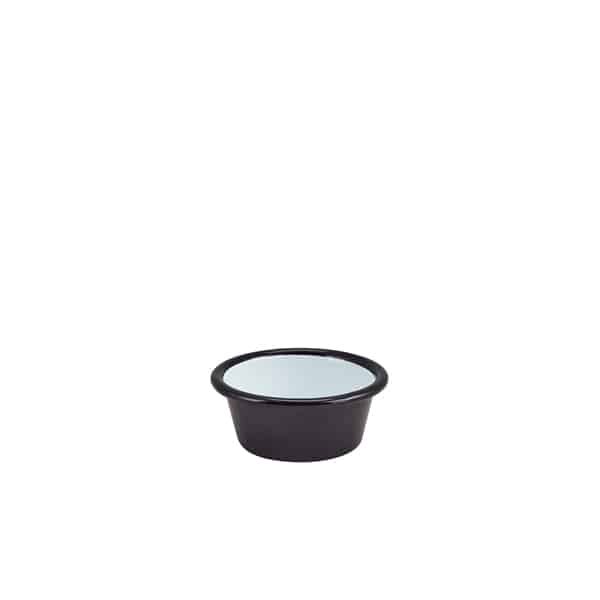 Enamel Ramekin Black 8cm Dia 90ml/ 3.2oz - Pack of 12