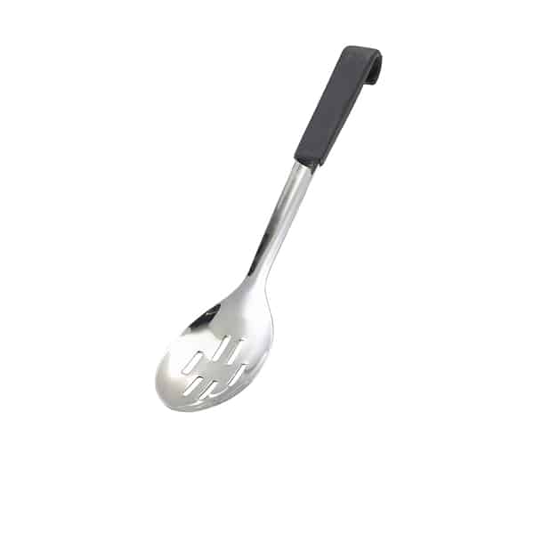 GenWare Black Handled Slotted Serving Spoon 34cm