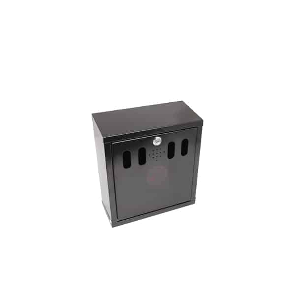 Genware Black Wall-Mounted Outdoor Ashtray