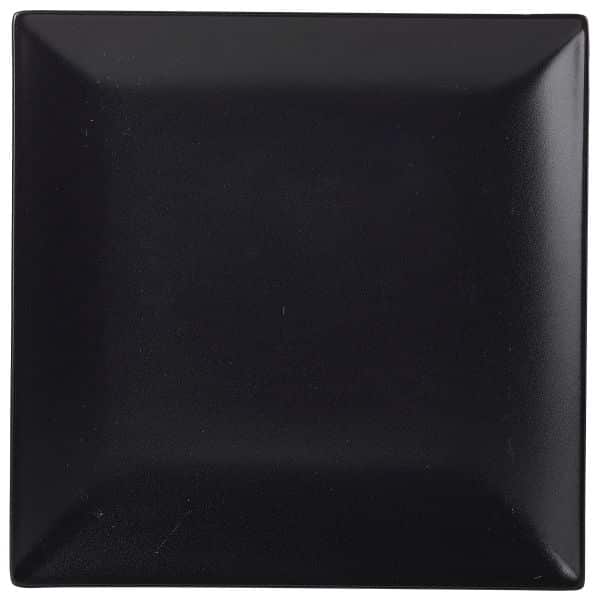 Luna Stoneware Black Square Plate 18cm/ 7" - Pack of 6