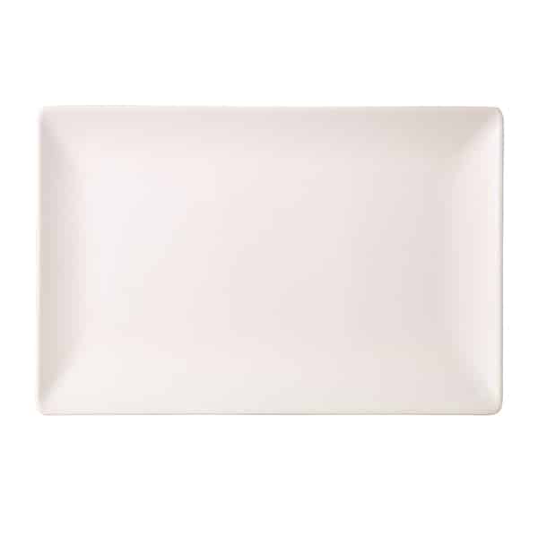 Luna Stoneware White Rectangular Plate 30 x 20cm/ 12 x 8" - Pack of 6