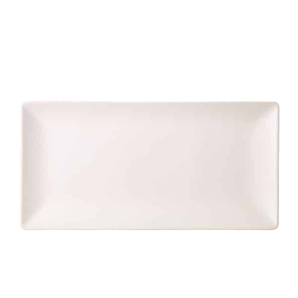 Luna Stoneware White Rectangular Plate 30 x 15cm/ 12 x 6" - Pack of 6