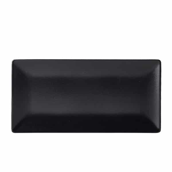 Luna Stoneware Black Rectangular Plate 30 x 15cm/ 12 x 6" - Pack of 6