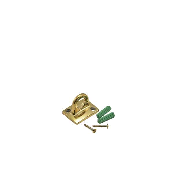Brass Plated Wall Attachment For Barrier Rope 1 Brass Plated Wall Attachment For Barrier Rope