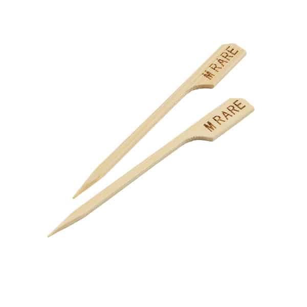 Bamboo Steak Markers 9cm/ 3.5" Medium Rare  - Pack of 100