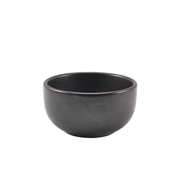 Terra Porcelain Black Round Bowl 11.5cm - Pack of 6