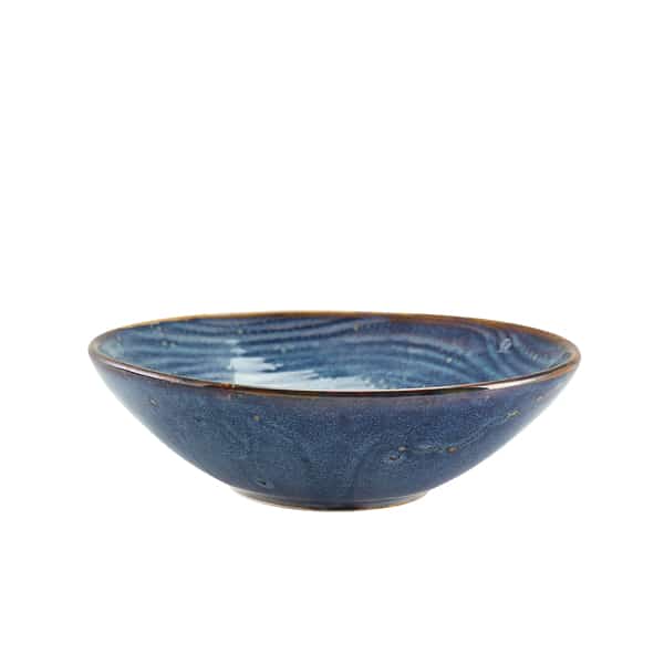 Terra Porcelain Aqua Blue Organic Bowl 22cm - Pack of 6