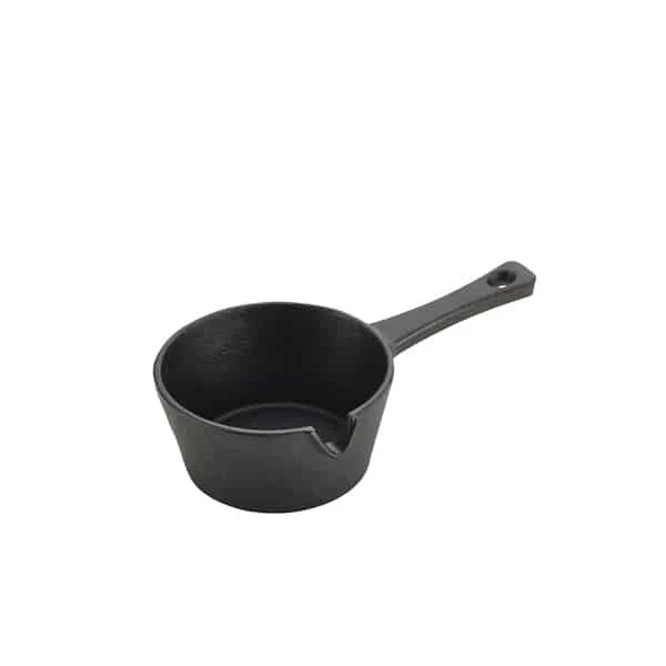 Mini Cast Iron Sauce Pan 9.7 x 4.5cm - Pack of 6 1 Mini Cast Iron Sauce Pan 9.7 x 4.5cm - Pack of 6