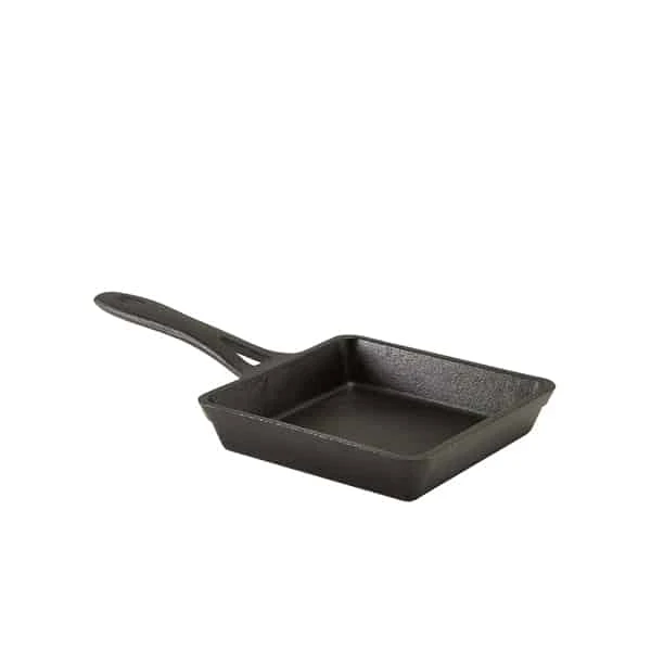 Mini Cast Iron Square Frypan 13 x 3cm - Pack of 6 1 Mini Cast Iron Square Frypan 13 x 3cm - Pack of 6