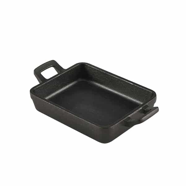 Mini Cast Iron Rectangular Dish 14x11x3cm - Pack of 6