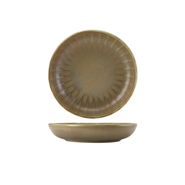 Terra Porcelain Matt Grey Scalloped Coupe Bowl 20.3cm - Pack of 6