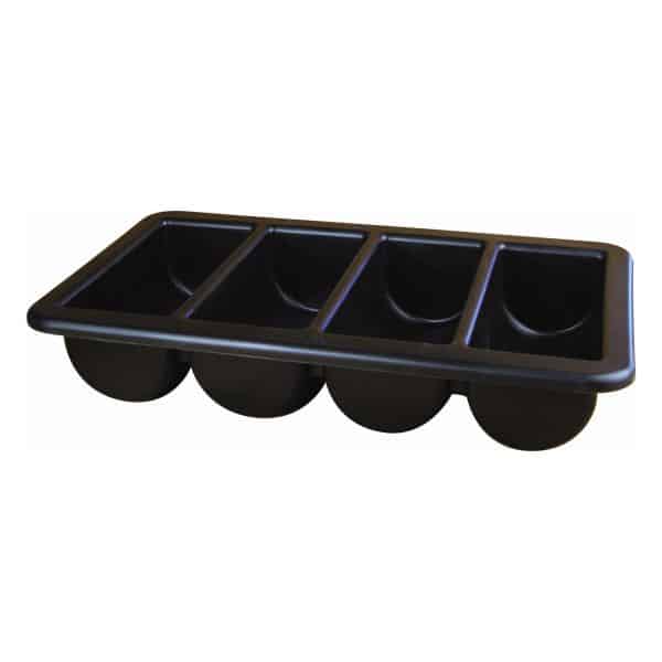 Cutlery Tray/Box 1/1 Black 13" X 21"