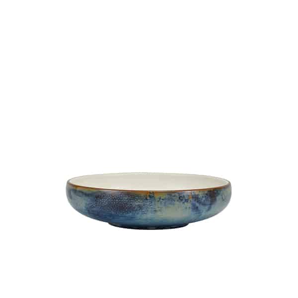 Terra Porcelain Aqua Blue Two Tone Coupe Bowl 20.5cm - Pack of 6