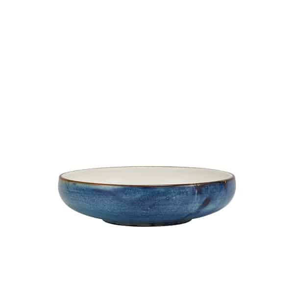 Terra Porcelain Aqua Blue Two Tone Coupe Bowl 22cm - Pack of 6