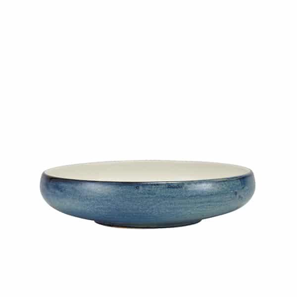 Terra Porcelain Aqua Blue Two Tone Coupe Bowl 24.5cm - Pack of 6