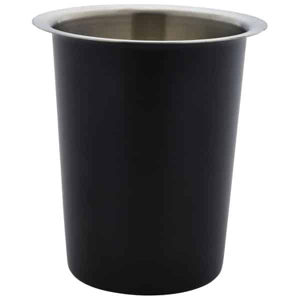 GenWare Stainless Steel Black Cutlery Cylinder 1 GenWare Stainless Steel Black Cutlery Cylinder