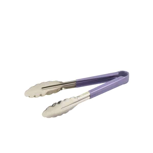 Genware Colour Coded St/St. Tong 23cm Purple 1 Genware Colour Coded St/St. Tong 23cm Purple