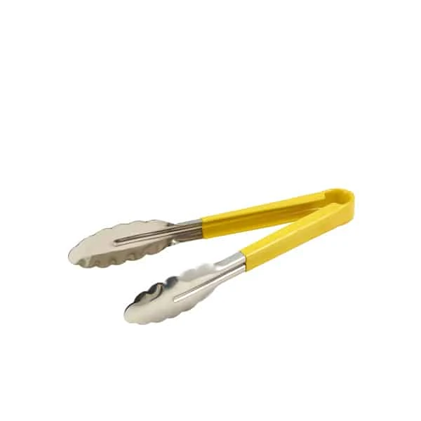Genware Colour Coded S/St. Tong 23cm Yellow - Pack of 1 1 Genware Colour Coded S/St. Tong 23cm Yellow - Pack of 1