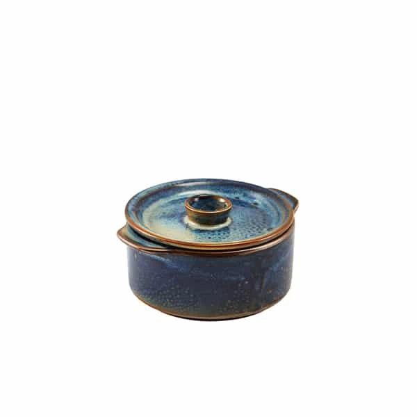 Terra Porcelain Aqua Blue Mini Casserole Dish 10.4cm - Pack of 6 1 Terra Porcelain Aqua Blue Mini Casserole Dish 10.4cm - Pack of 6