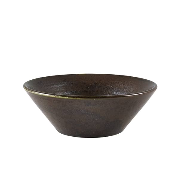 Terra Porcelain Black Conical Bowl 14cm - Pack of 6