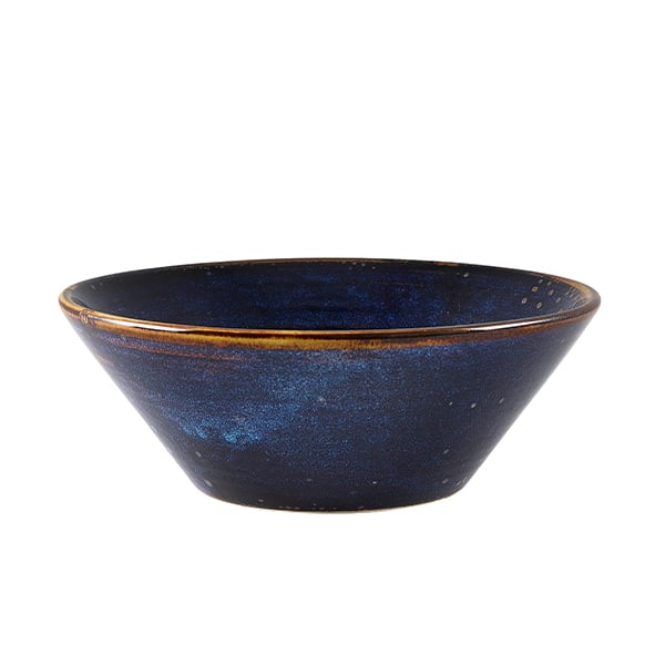 Terra Porcelain Aqua Blue Conical Bowl 16cm - Pack of 6