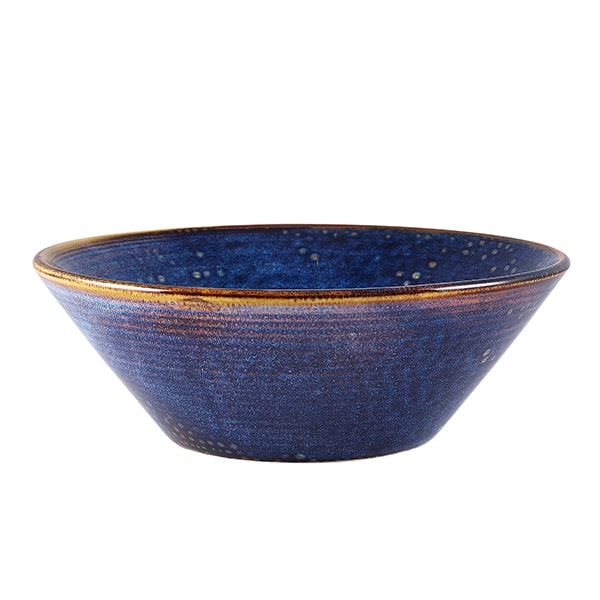 Terra Porcelain Aqua Blue Conical Bowl 19.5cm - Pack of 6