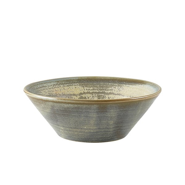 Terra Porcelain Matt Grey Conical Bowl 14cm - Pack of 6