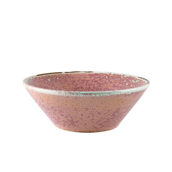 Terra Porcelain Rose Conical Bowl 14cm - Pack of 6