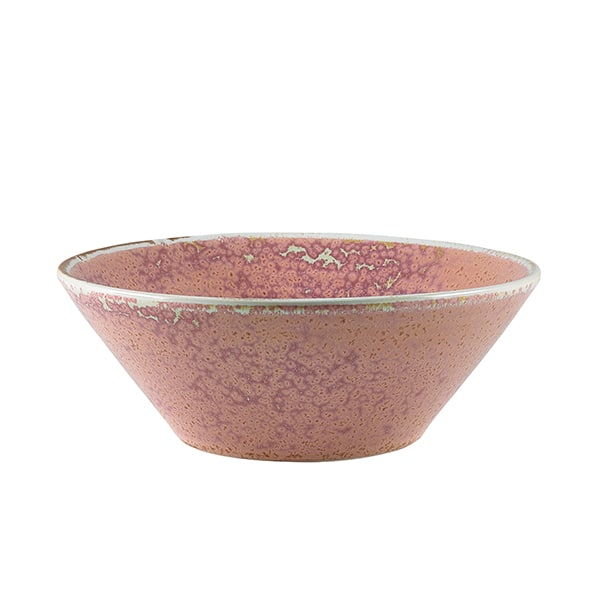 Terra Porcelain Rose Conical Bowl 16cm - Pack of 6