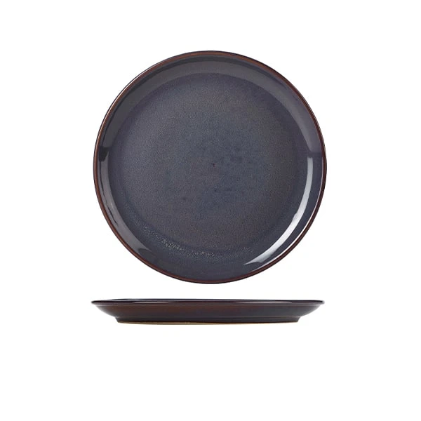 Terra Stoneware Rustic Blue Coupe Plate 19cm - Pack of 6 1 Terra Stoneware Rustic Blue Coupe Plate 19cm - Pack of 6