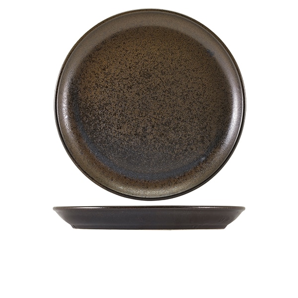 Terra Porcelain Black Coupe Plate 30.5cm - Pack of 6