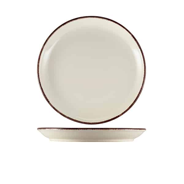 Terra Stoneware Sereno Brown Coupe Plate 24cm - Pack of 6