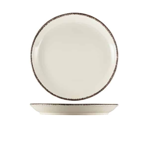 Terra Stoneware Sereno Grey Coupe Plate 24cm - Pack of 6