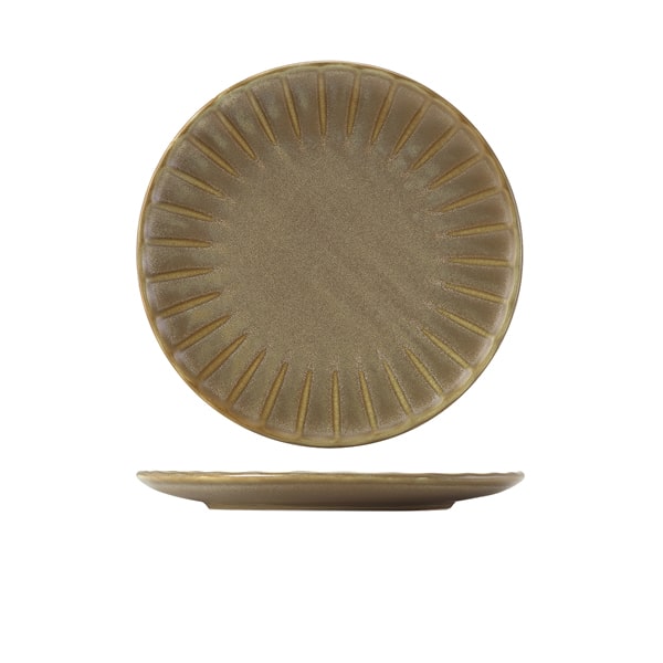 Terra Porcelain Matt Grey Scalloped Coupe Plate 26cm - Pack of 6 1 Terra Porcelain Matt Grey Scalloped Coupe Plate 26cm - Pack of 6