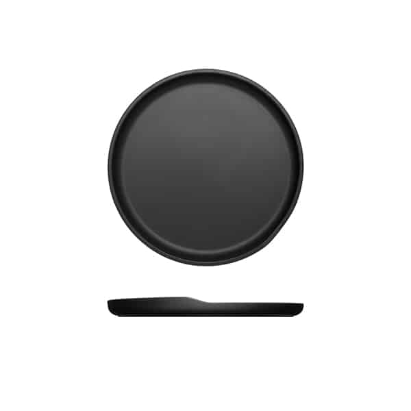 Black Copenhagen Round Melamine Plate 22.5cm - Pack of 6 1 Black Copenhagen Round Melamine Plate 22.5cm - Pack of 6