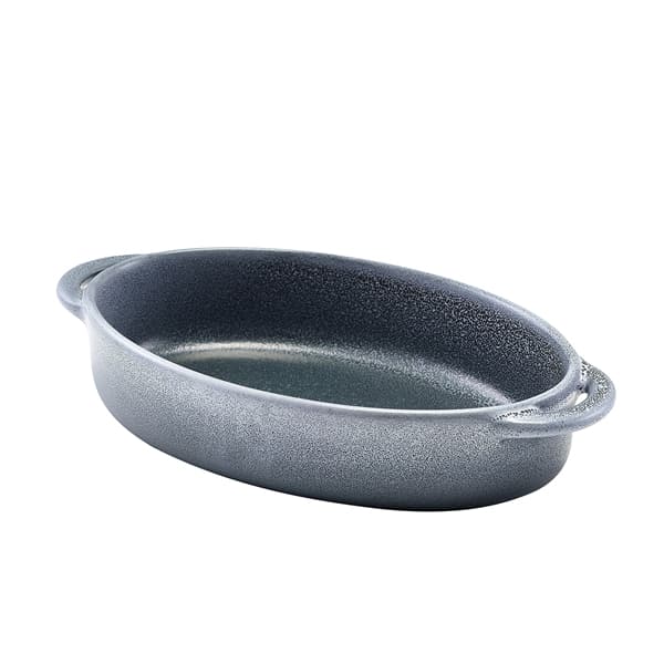 Forge Graphite Stoneware Oval Dish 17.5 x 11.5 x 4cm - Pack of 6