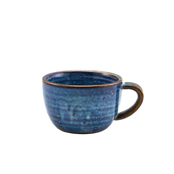 Terra Porcelain Aqua Blue Coffee Cup 22cl/ 7.75oz - Pack of 6
