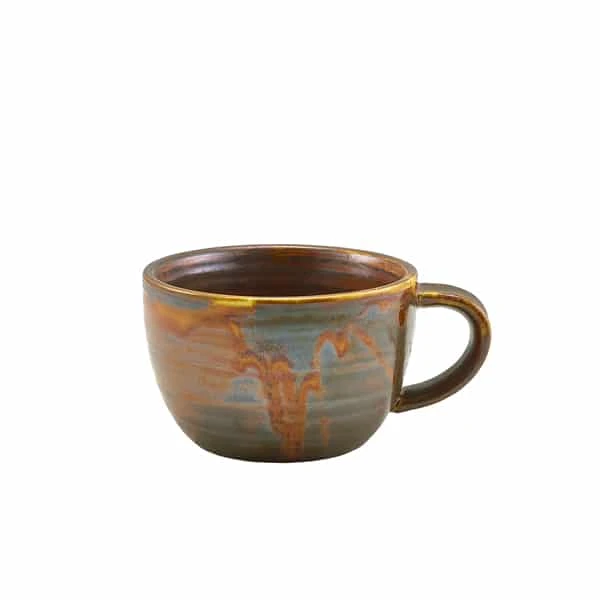 Terra Porcelain Rustic Copper Coffee Cup 22cl/ 7.75oz - Pack of 6 1 Terra Porcelain Rustic Copper Coffee Cup 22cl/ 7.75oz - Pack of 6