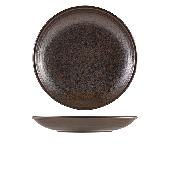 Terra Porcelain Black Deep Coupe Plate 28cm - Pack of 3