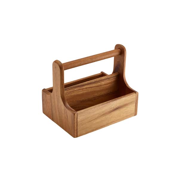 Medium Dark Wood Table Caddy