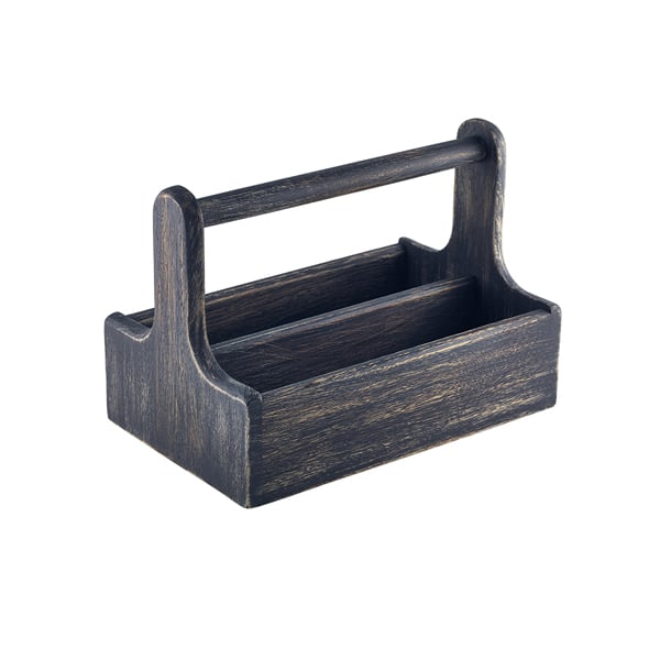 Black Wooden Table Caddy