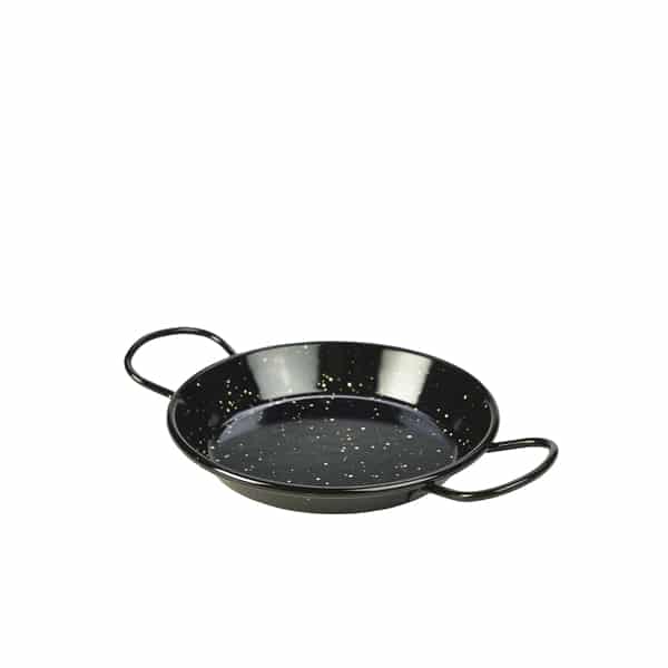 Black Enamel Miniature Paella Pan 15cm - Pack of 10