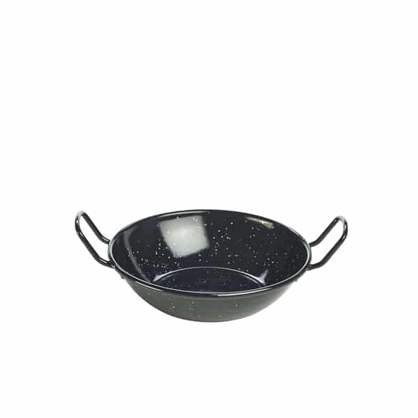 Black Enamel Dish 16cm - Pack of 10